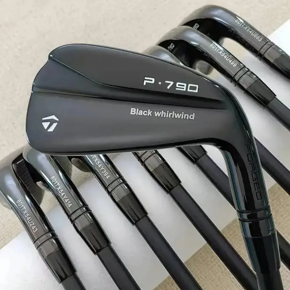 TaylorMade P790 Golf Iron Set Black Clubs Shafts Flex 4-9Pa P/a P-790 Stiff